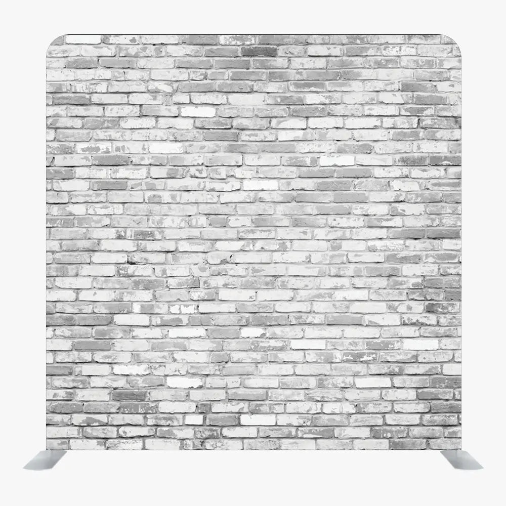 Gray Bricks Single Sided Tension Fabric Backdrop Frame and Fabric Set